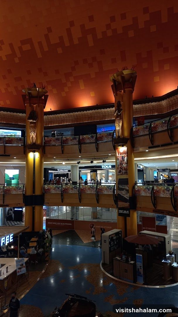 Interior of a multi-level shopping mall