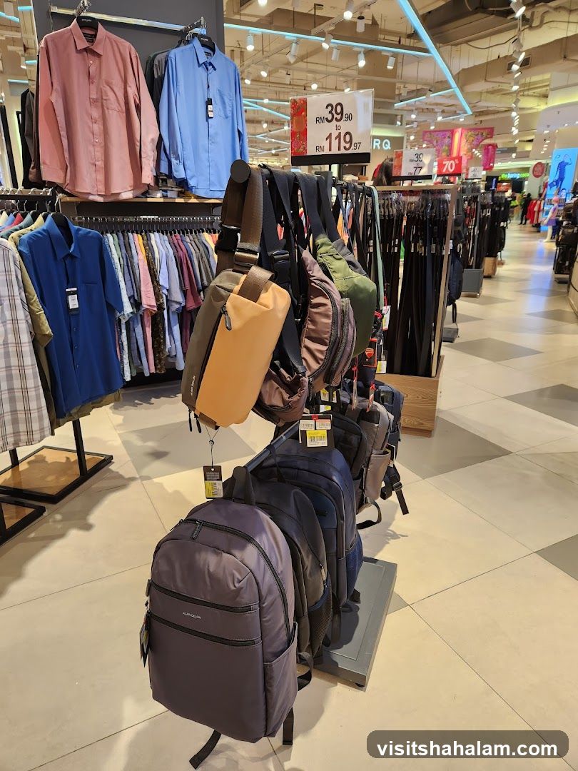 Clothing and Bags Display