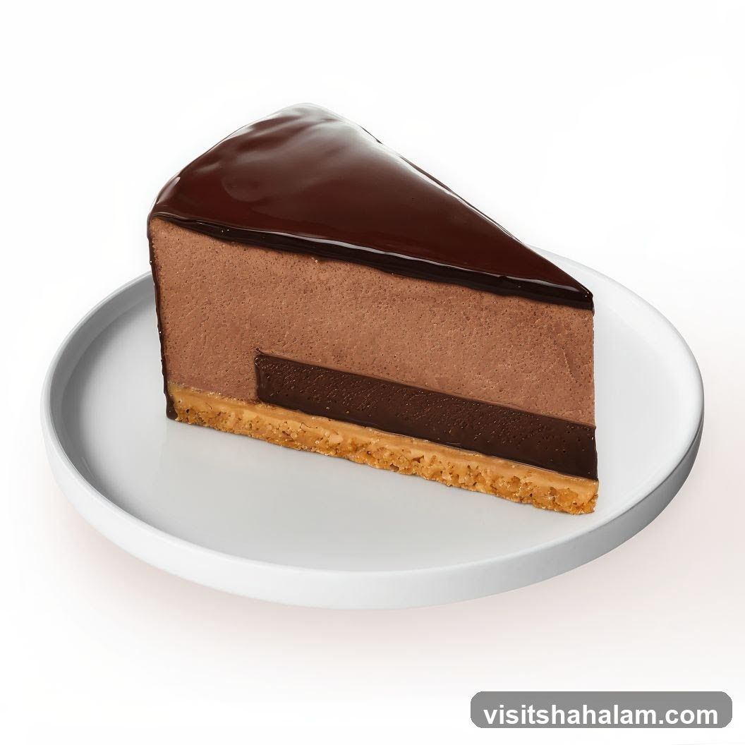 Chocolate Mousse Cake Slice