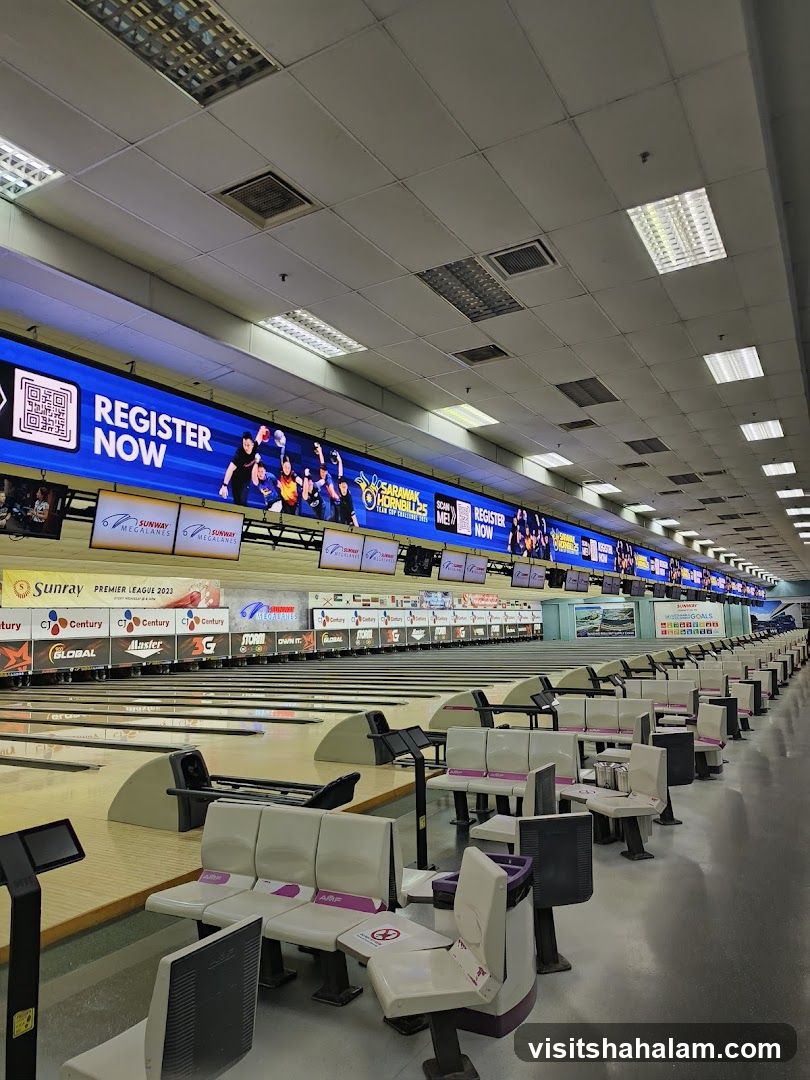 Bowling Alley with Advertising