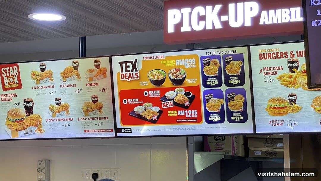 Texas Chicken Menu