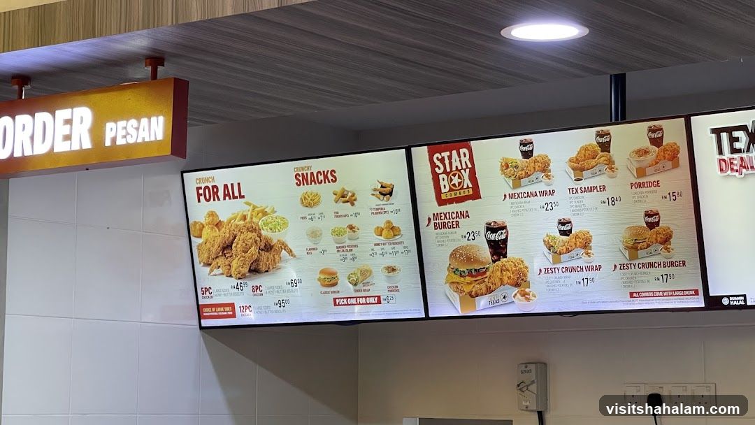 Texas Chicken Menu