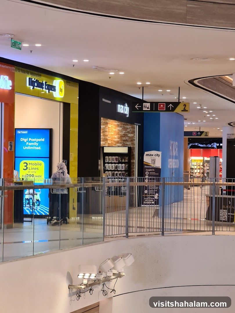 Mall Interior with Storefronts