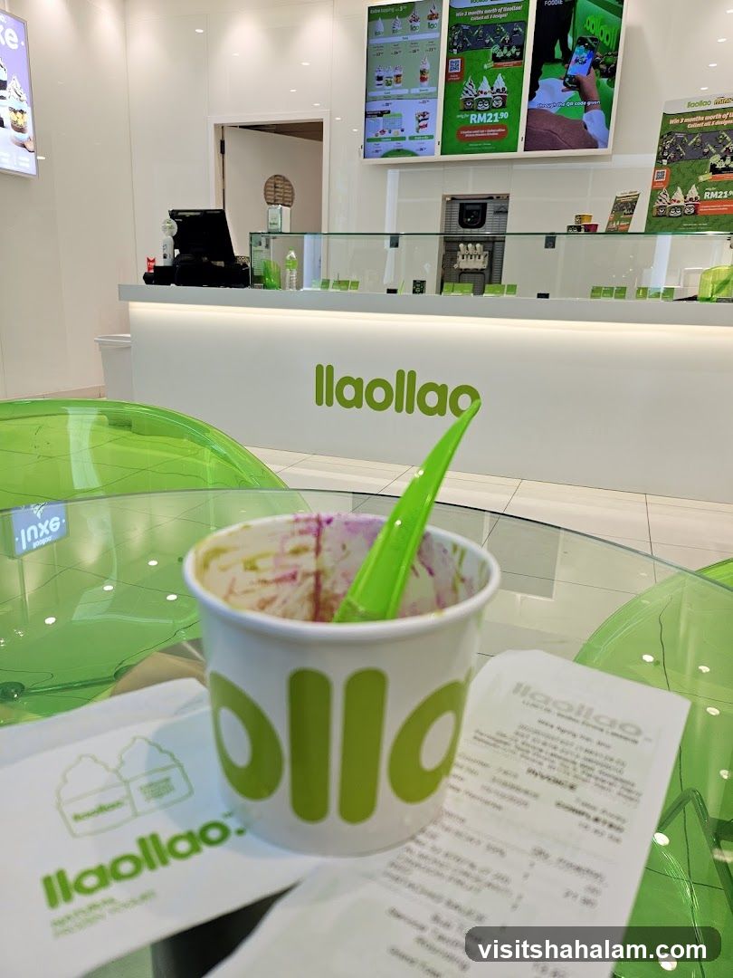Frozen Yogurt Cup and Receipt