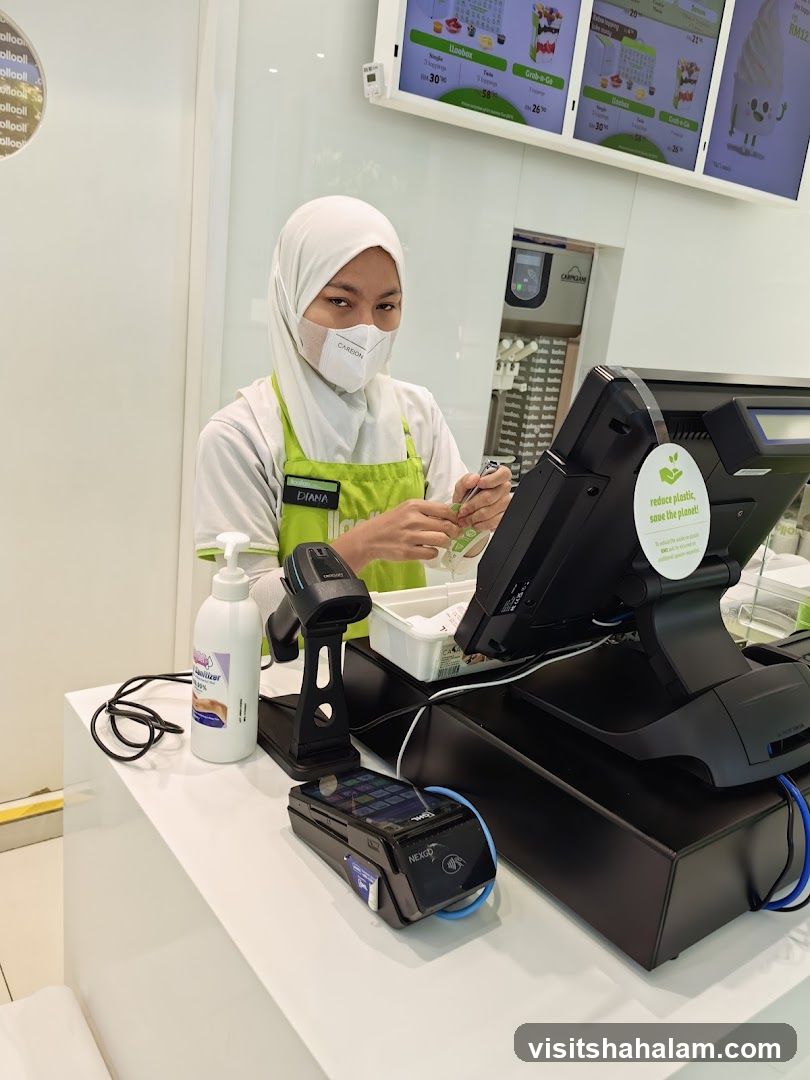 Cashier at Counter
