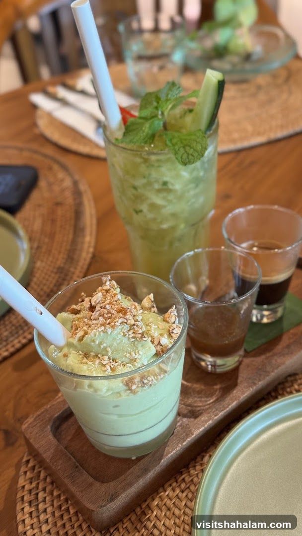 Avocado Smoothie and Espresso
