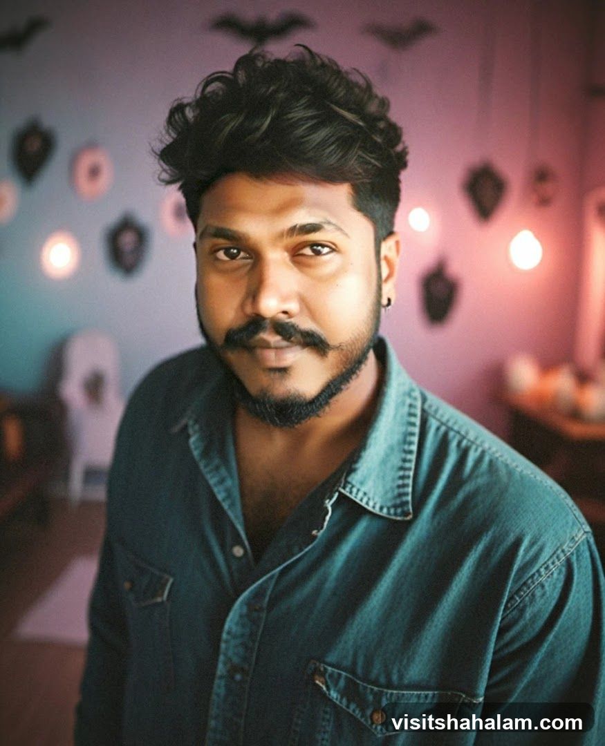 Man in Denim Shirt