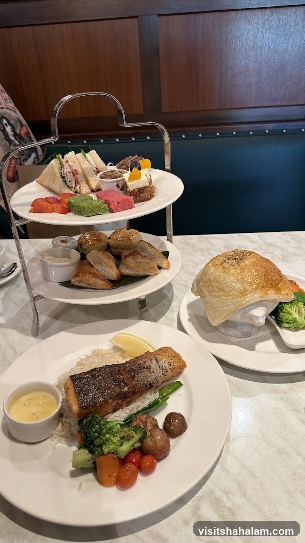 Afternoon Tea and Salmon Dish