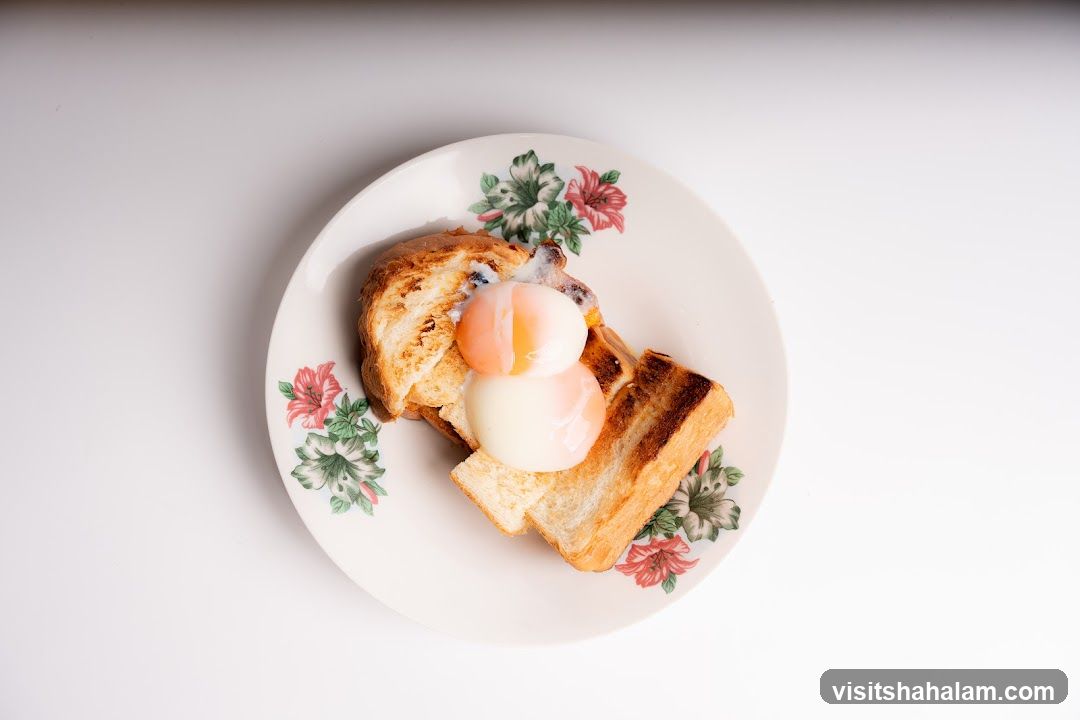 Soft-boiled eggs on toast