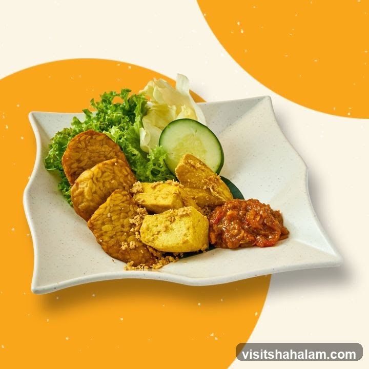 Fried Tempeh and Tofu Platter