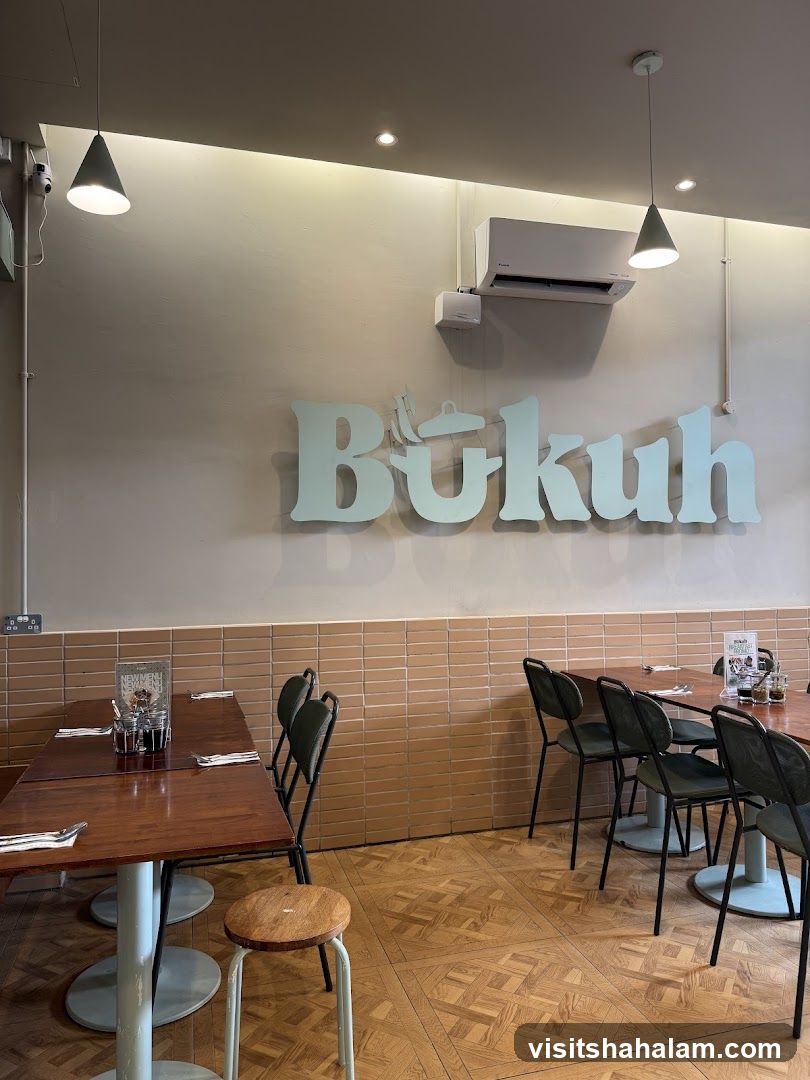 Restaurant Interior with Signage