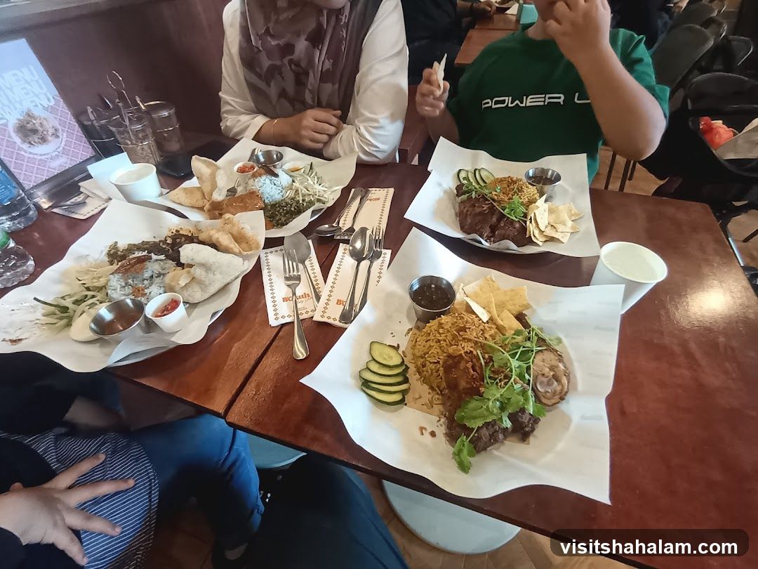 Diners Enjoying Meals