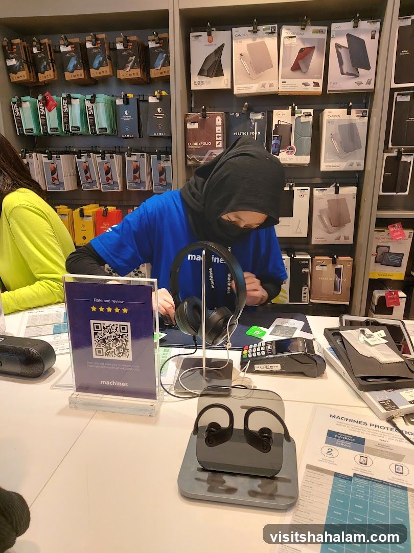 Store Interior with Electronics Accessories