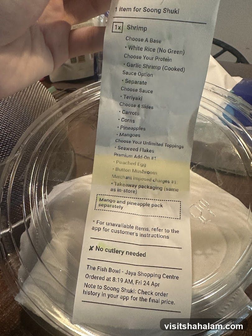 Shrimp Order Details