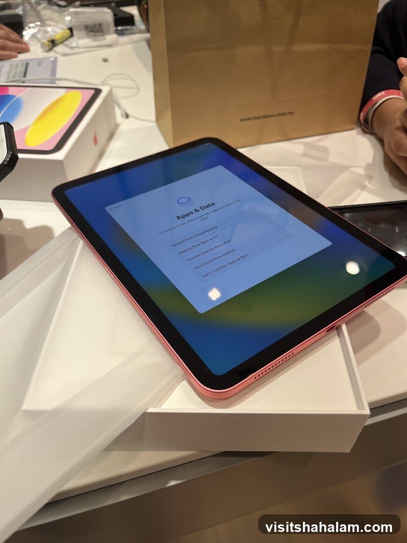 iPad Setup Screen