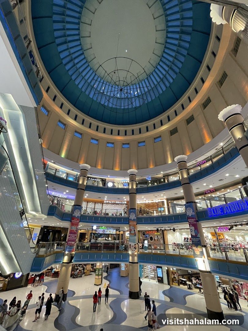 Interior of a multi-level shopping mall