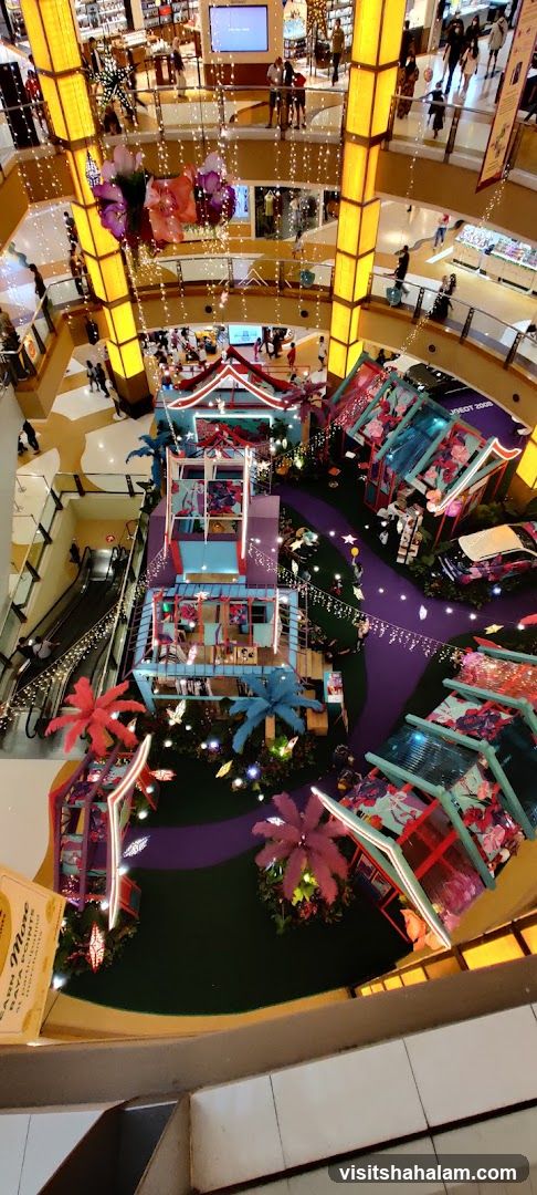 Mall Interior with Festive Decorations