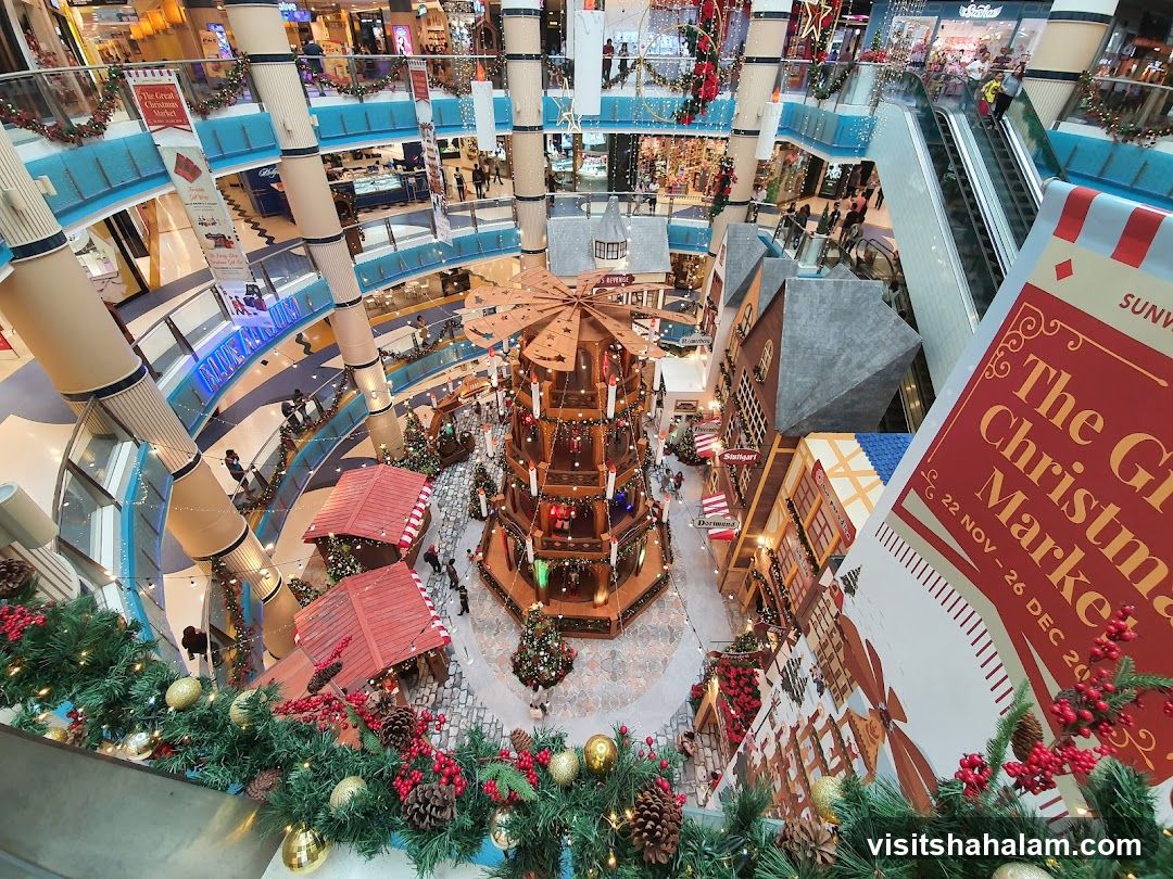 Christmas Market Display in a Mall
