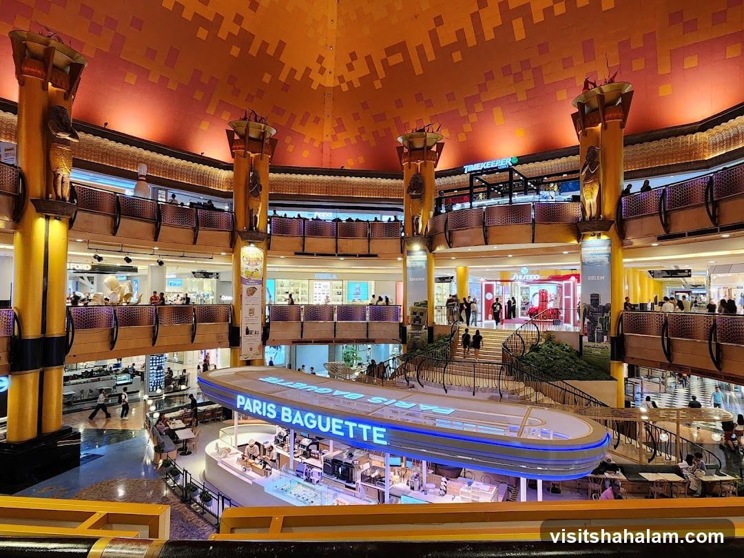 Interior of a multi-level shopping mall