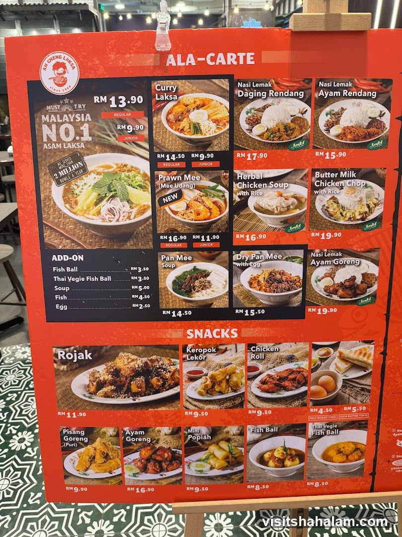 Ala-Carte Menu