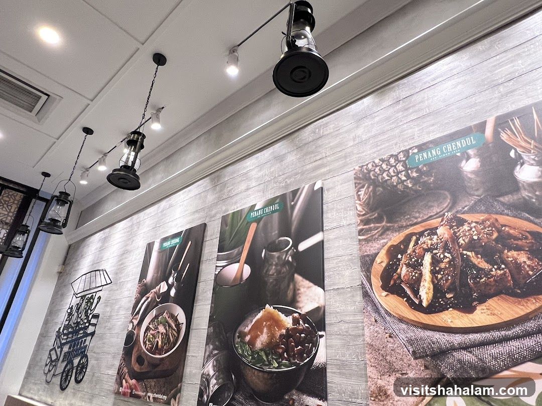 Restaurant Interior with Food Advertisements