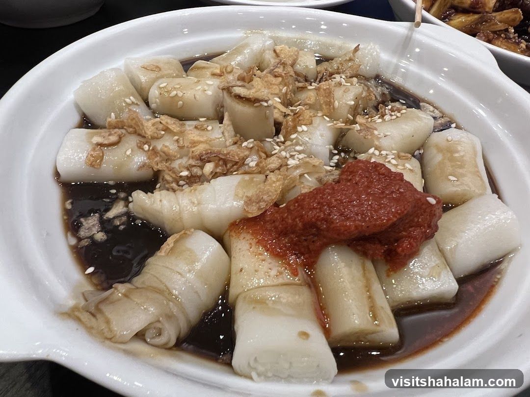 Steamed Rice Rolls with Chili Paste
