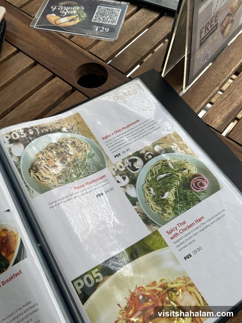 Pasta Menu
