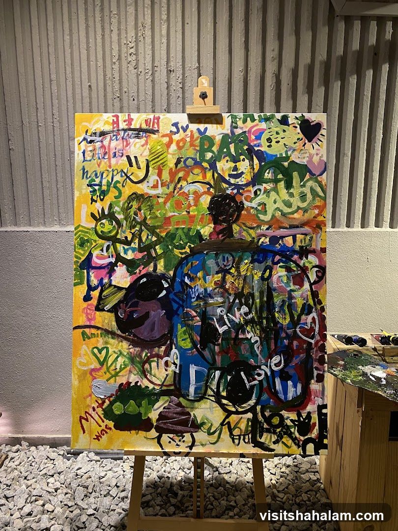 Abstract Painting on Easel
