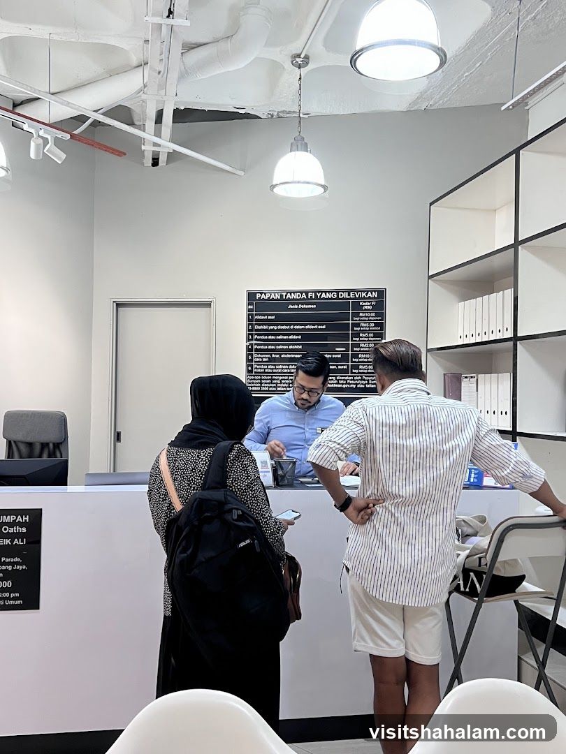 Office Counter with Customers