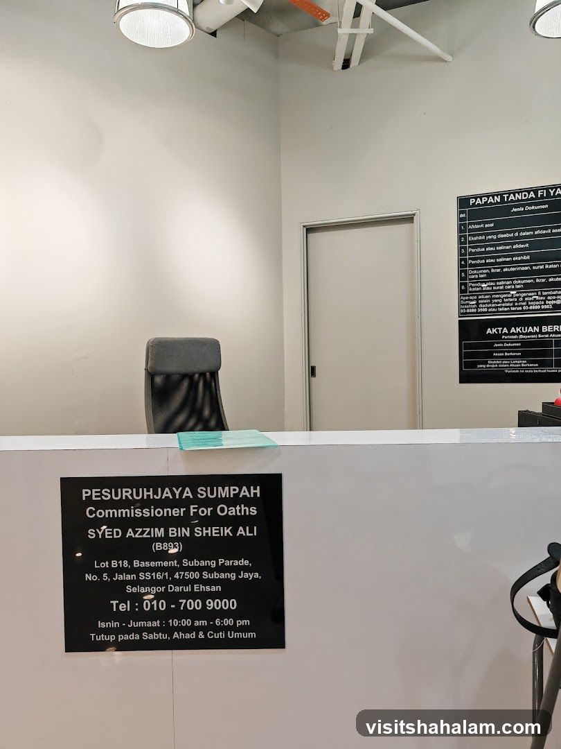 Commissioner For Oaths Office