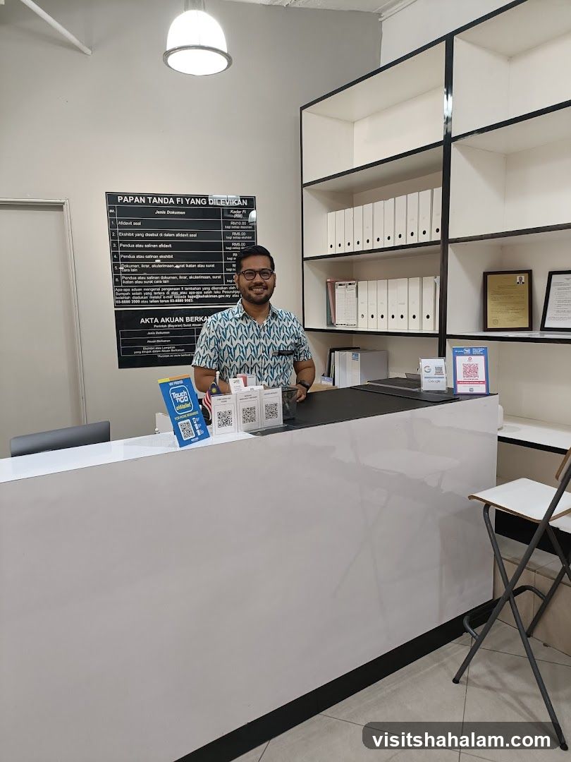 Reception Desk with Signage