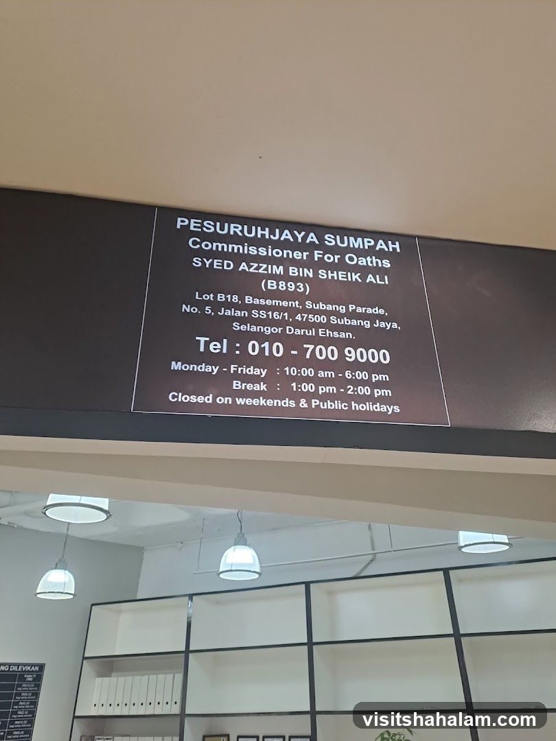Commissioner For Oaths Information