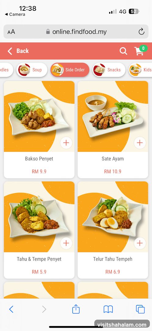 Side Order Menu
