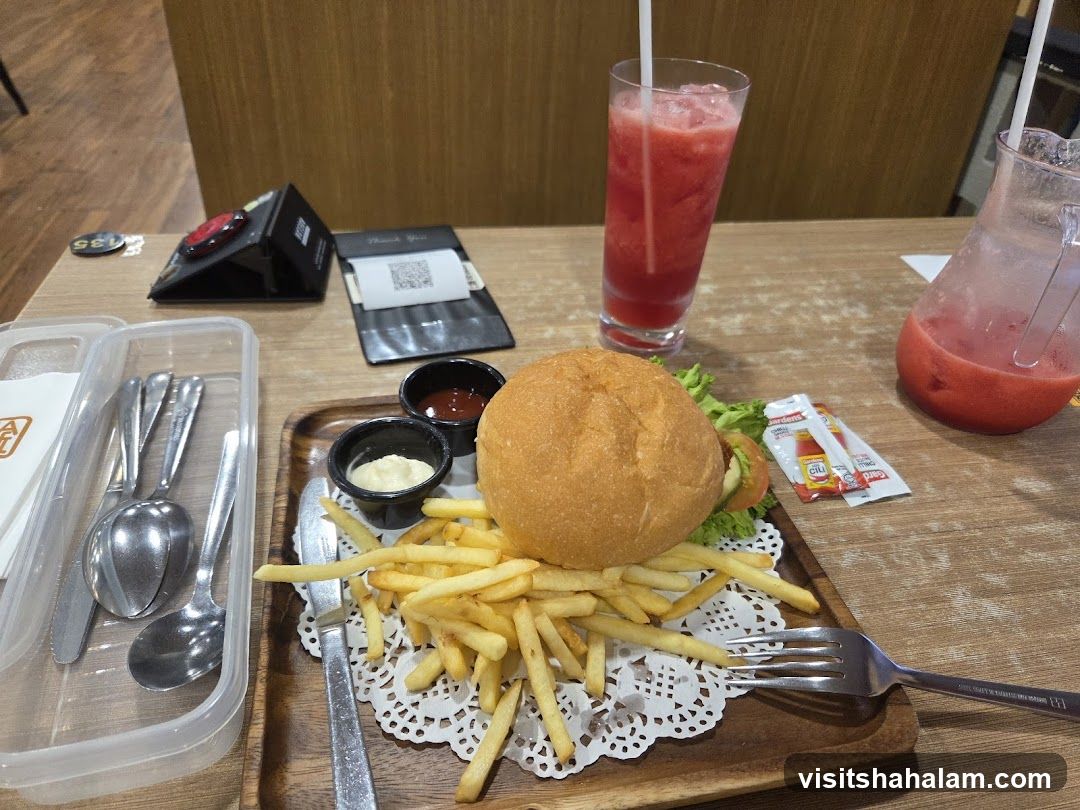 Burger and Fries Meal