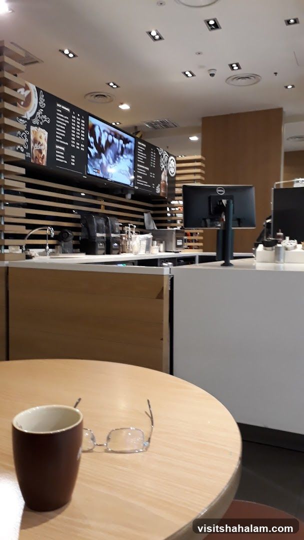 Cafe Counter with Menu and Table Setting