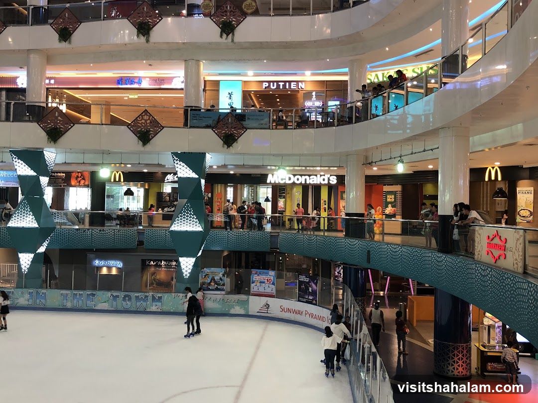 Indoor Ice Skating Rink and Mall Interior