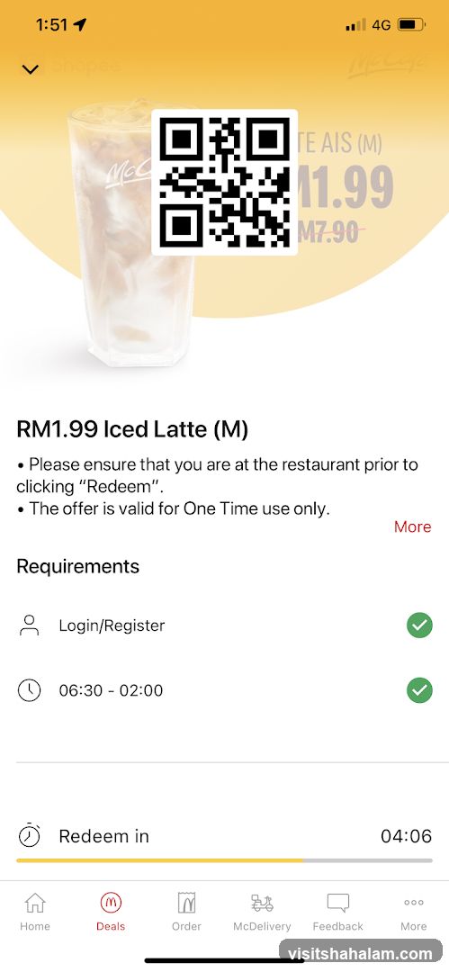 McDonald's Iced Latte Deal