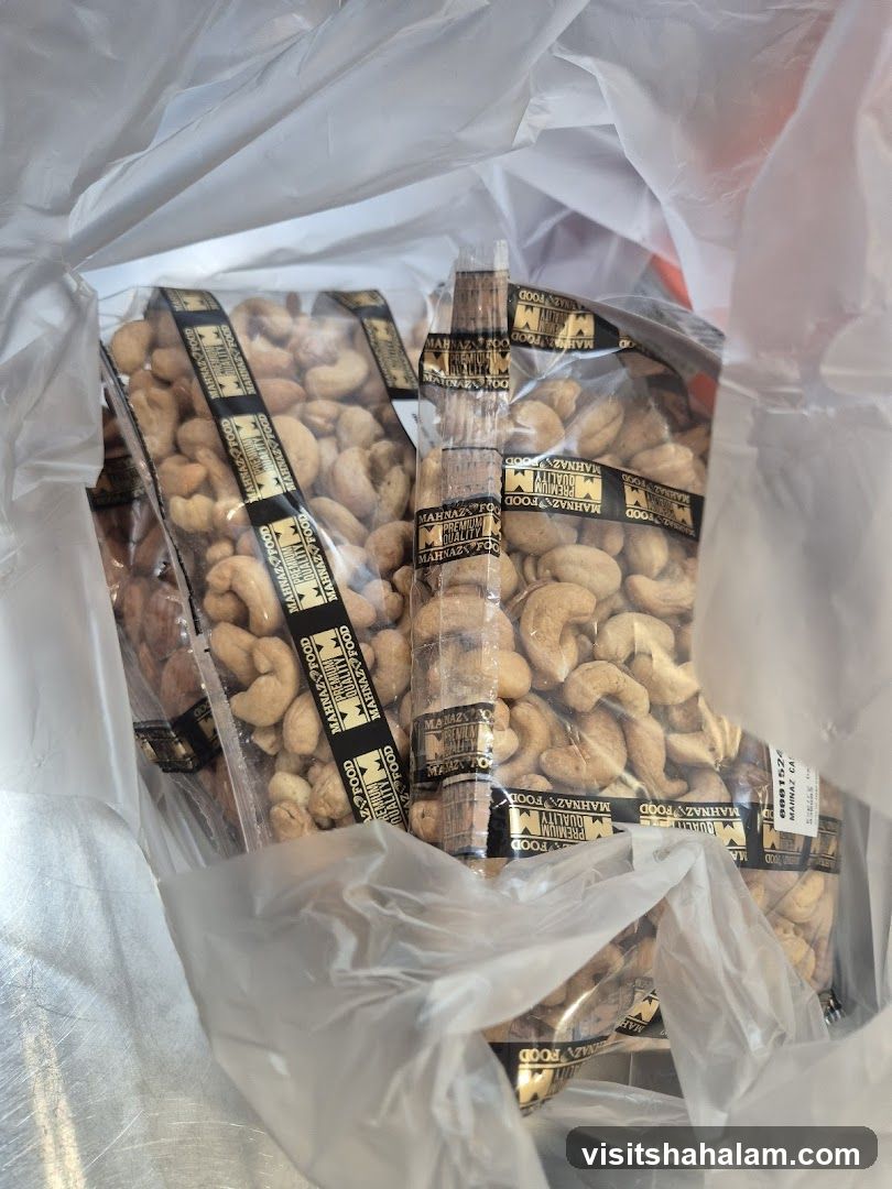 Cashews in Packaging