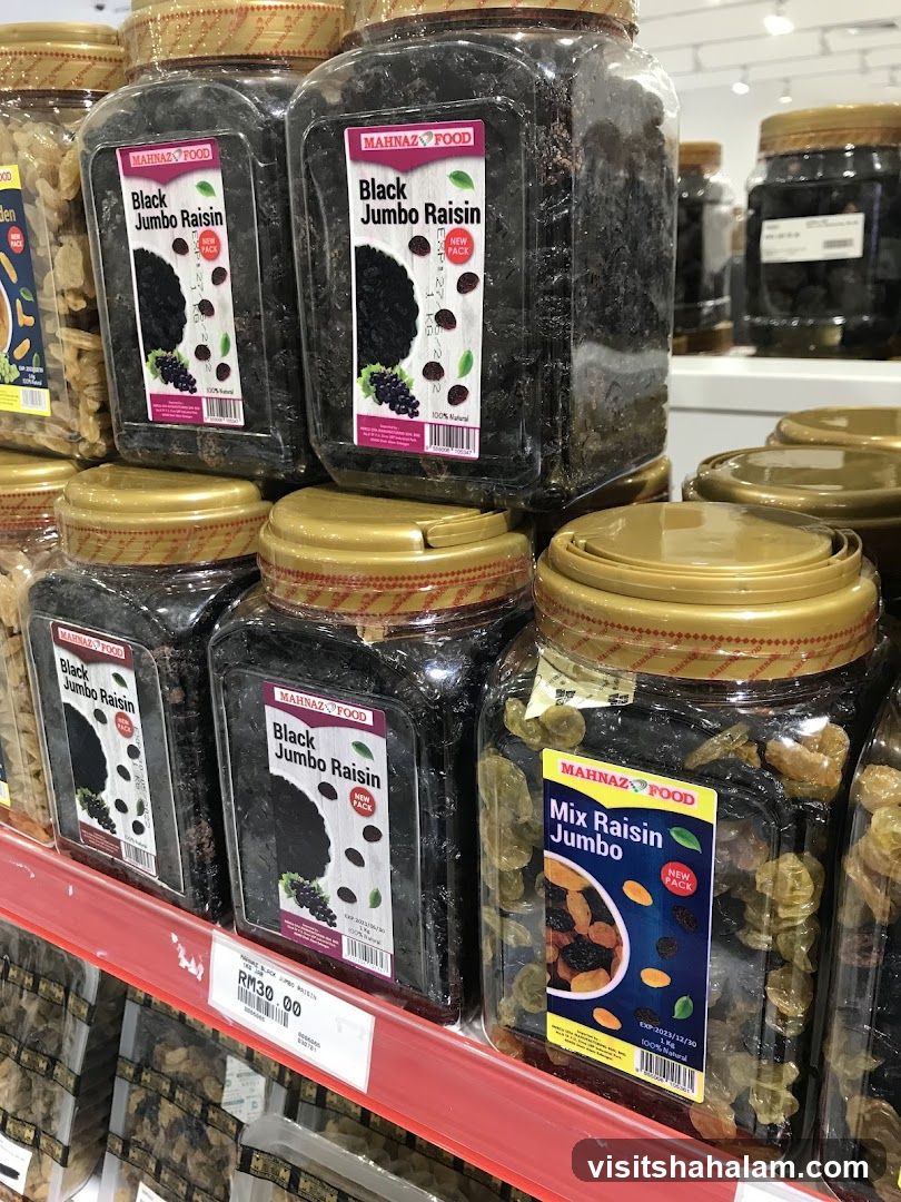 Raisins on Display