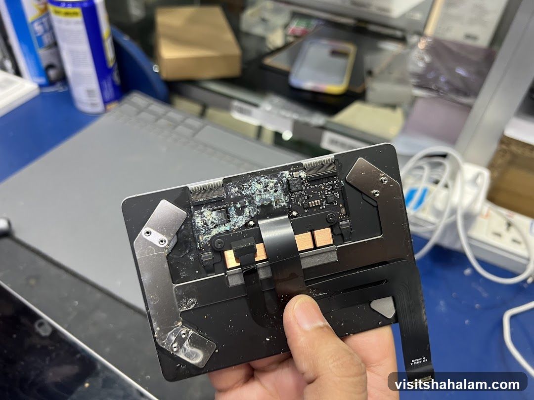 Damaged Laptop Trackpad
