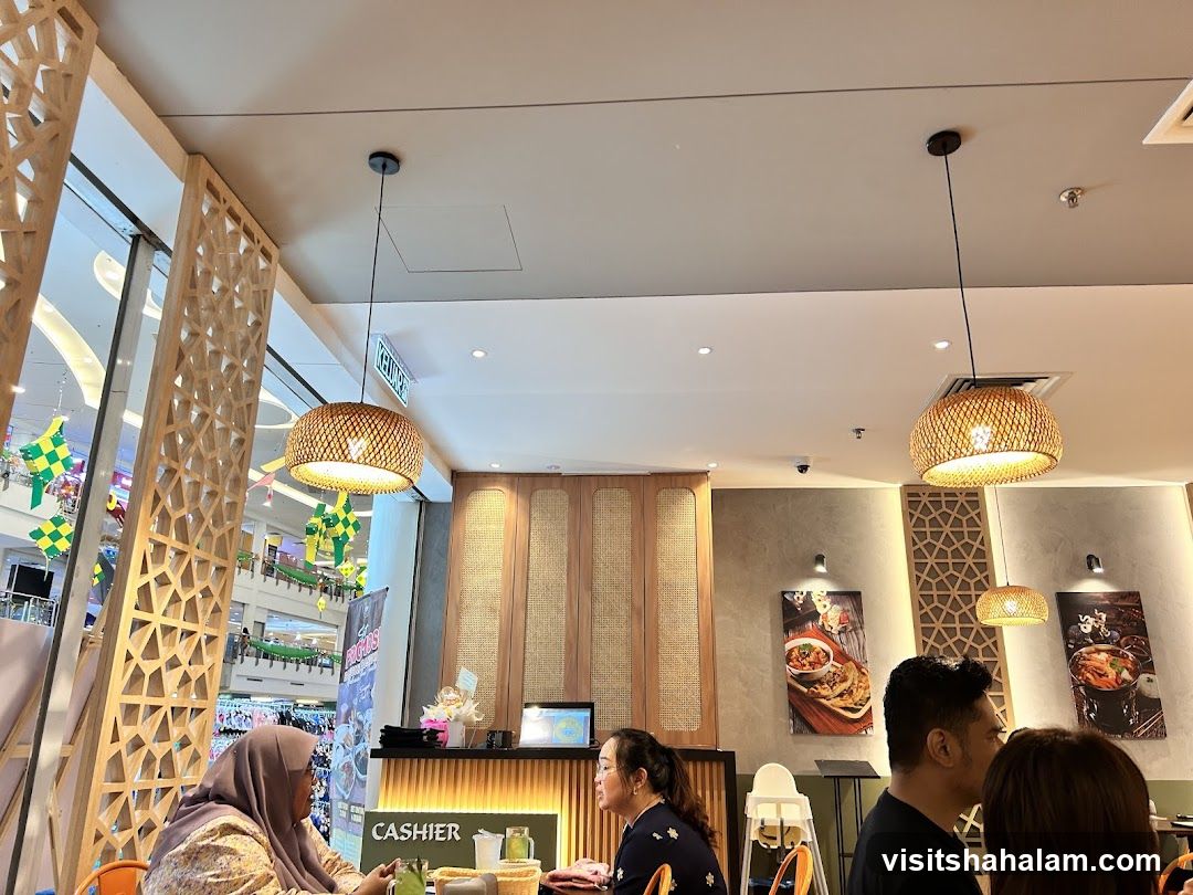 Restaurant Interior with Cashier Counter