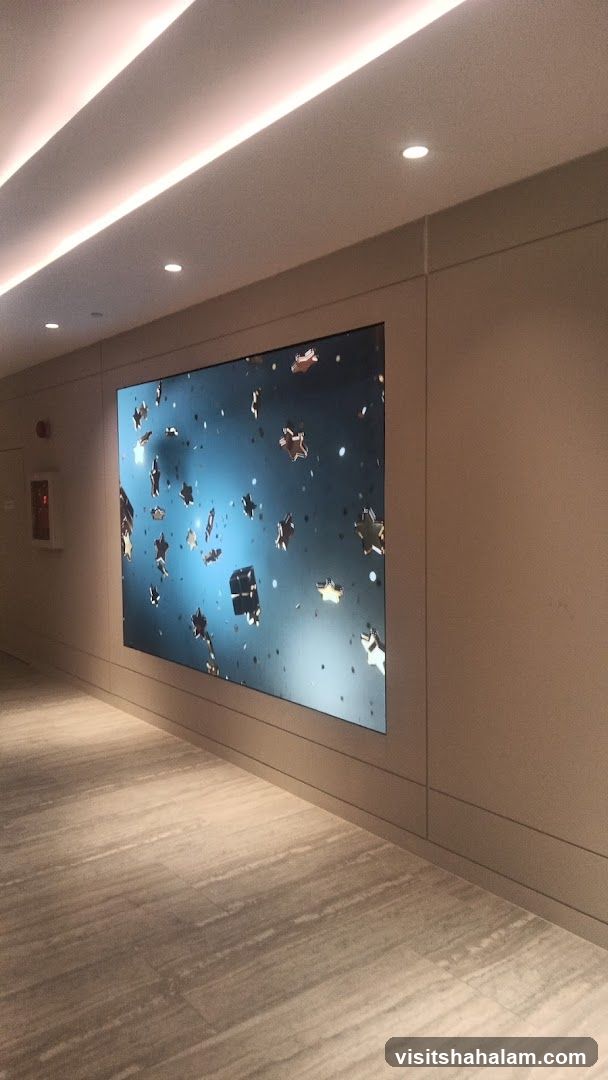 Digital Display with Falling Stars