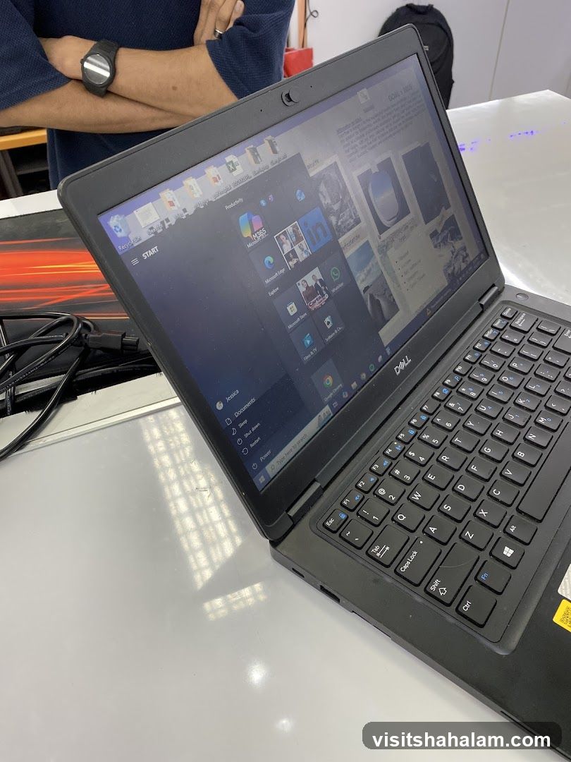 Laptop with Windows Start Menu