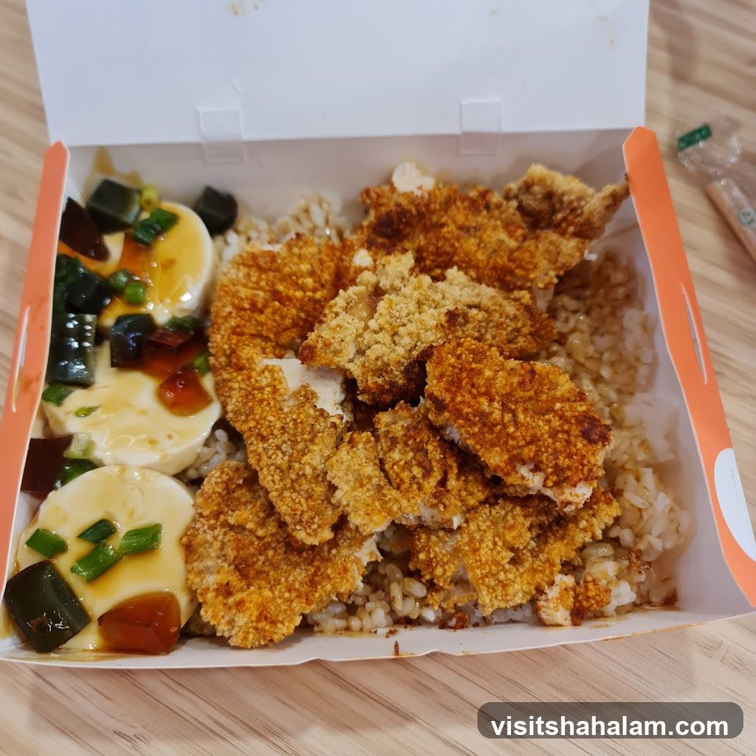 Fried Chicken and Tofu Bento Box