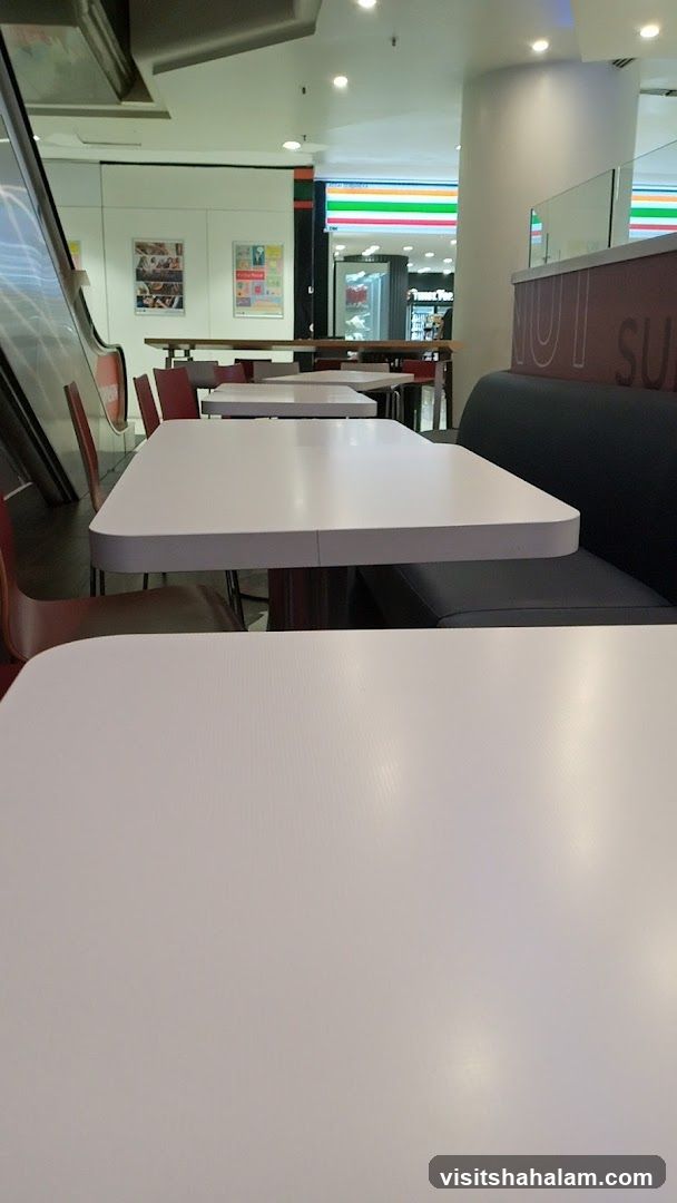 Empty cafe seating area