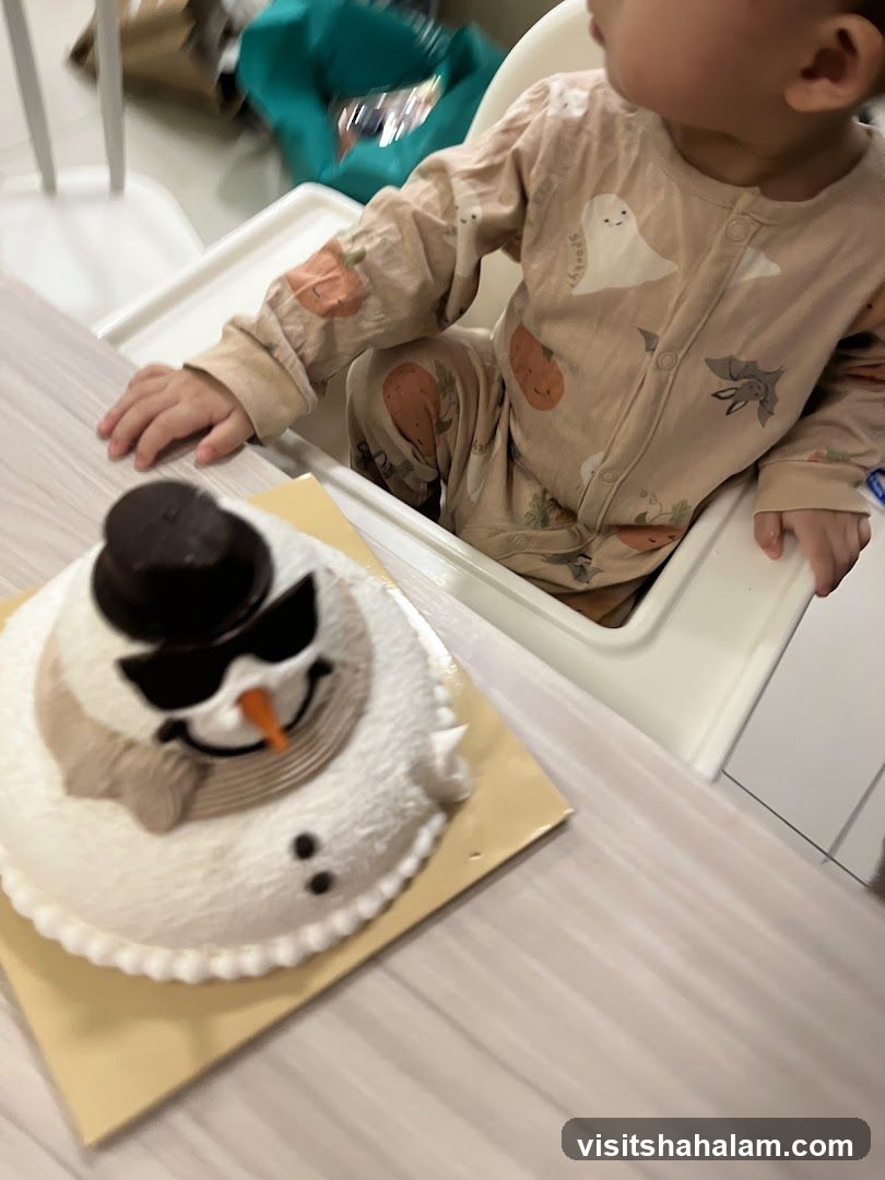 Snowman Cake and Baby