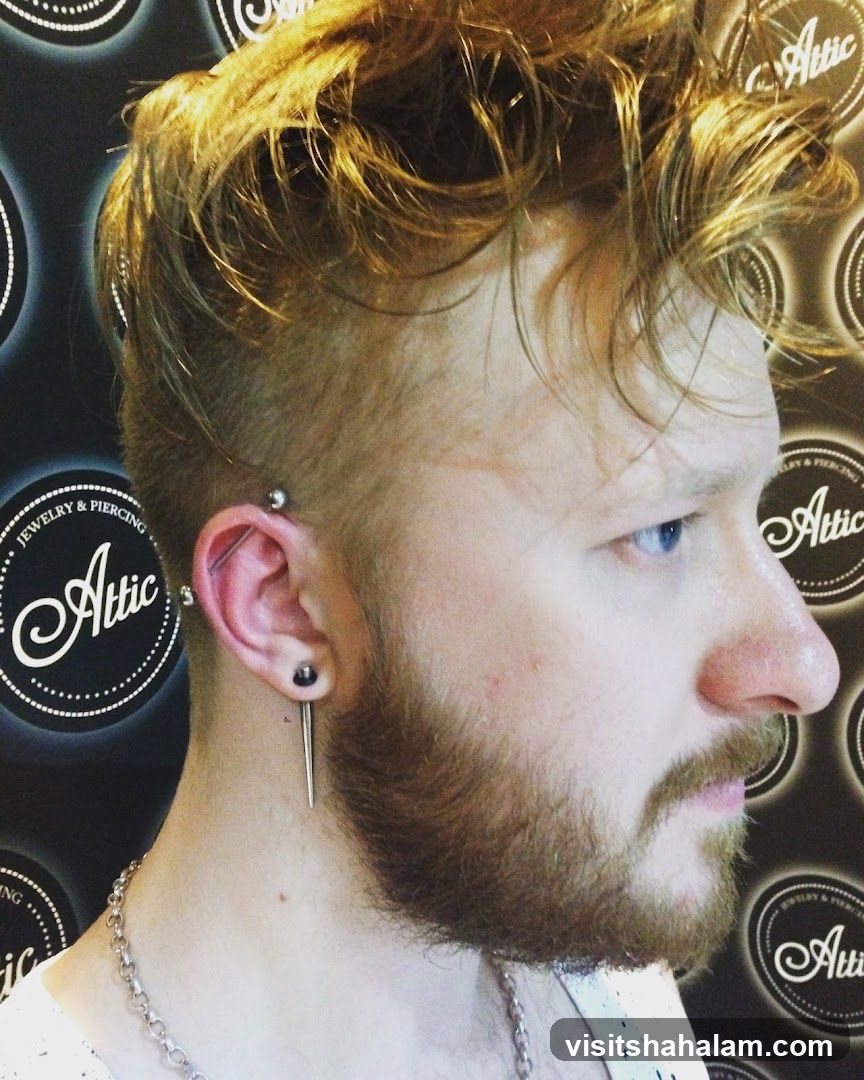 Man with piercings