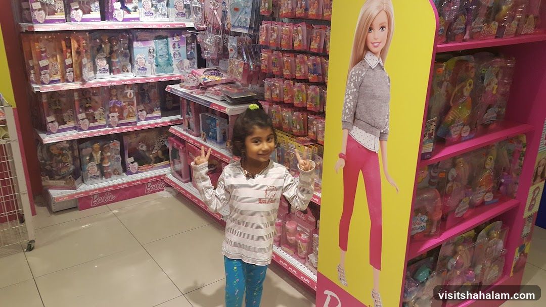Girl Posing in Toy Store