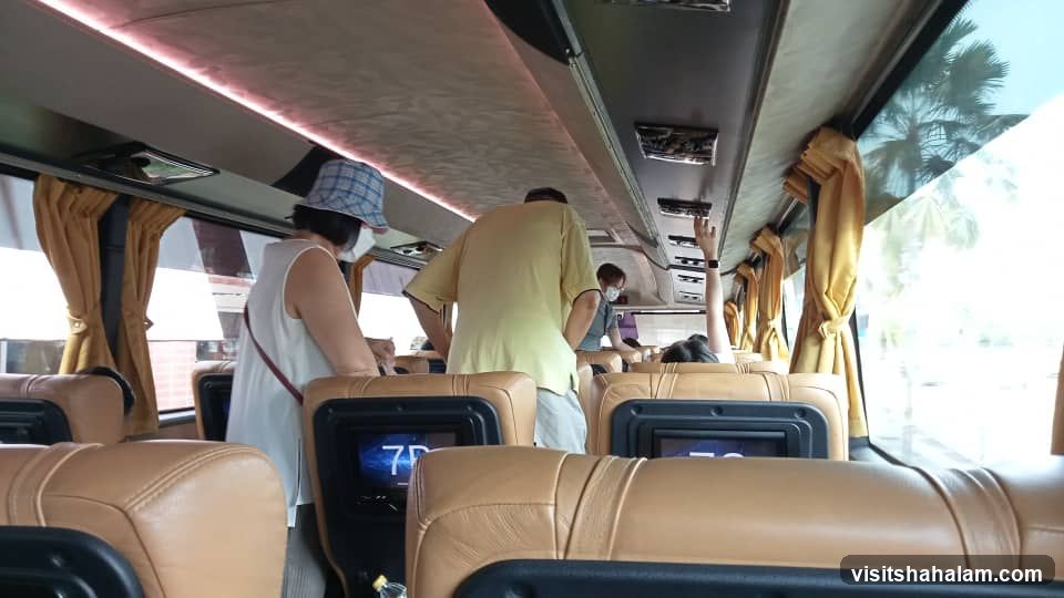 Interior of a bus