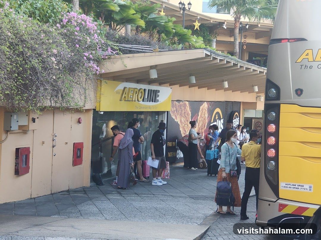 Bus Stop with Aeroline Signage